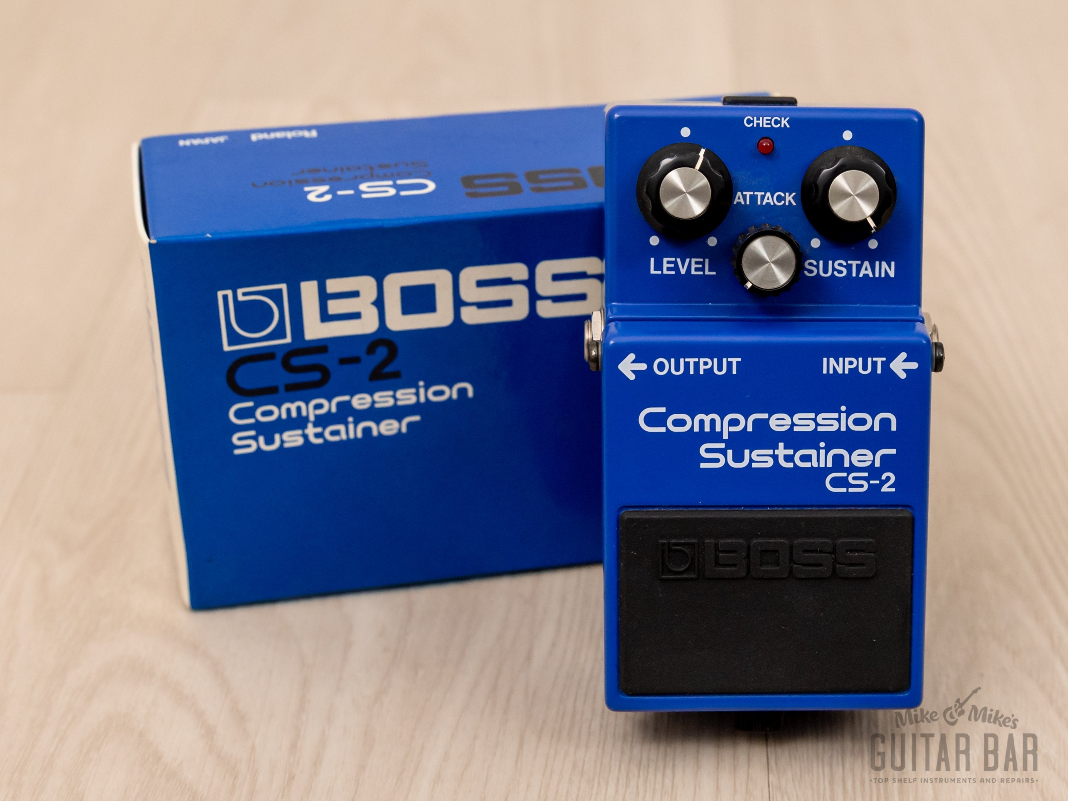 1986 Boss CS-2 Compressor Vintage Guitar Effects Pedal w/ Box 